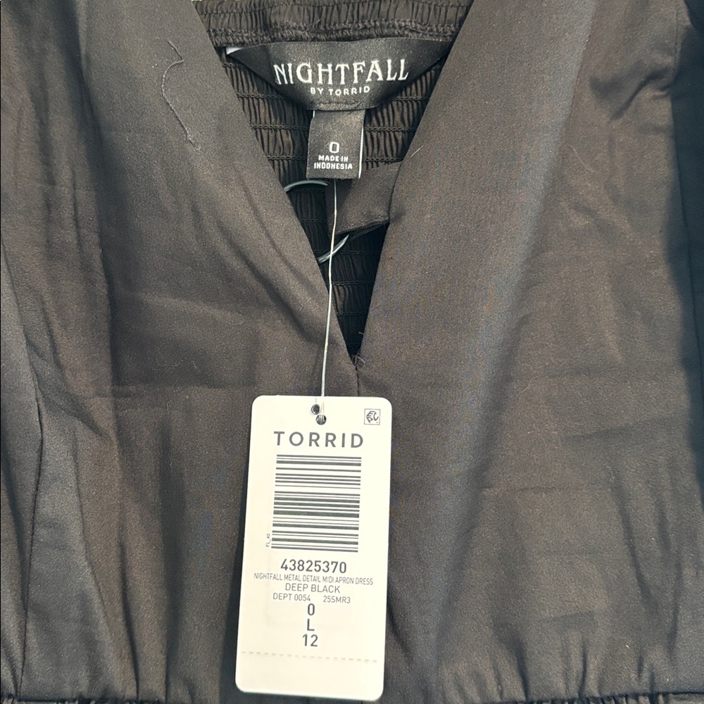 Size 0 Torrid Nightfall metal detail midi dress lightweight cotton NWT - Picture 4 of 8